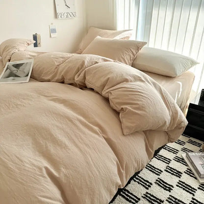 Gray Quilted Cotton Duvet