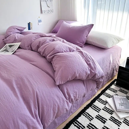 Gray Quilted Cotton Duvet