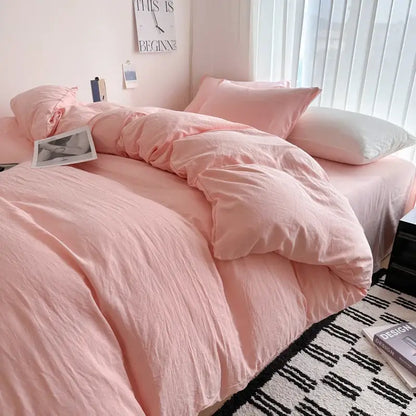 Gray Quilted Cotton Duvet