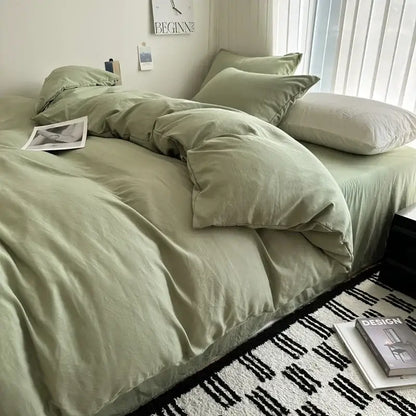 Gray Quilted Cotton Duvet