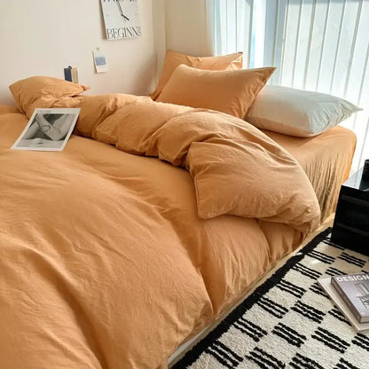 Gray Quilted Cotton Duvet