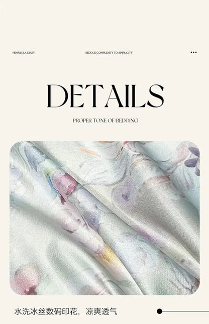 Silk Flower Duvet Set