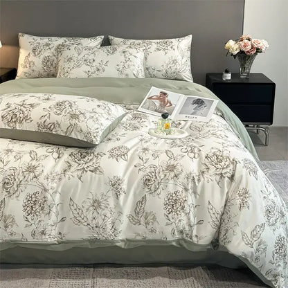 Silk Flower Duvet Set
