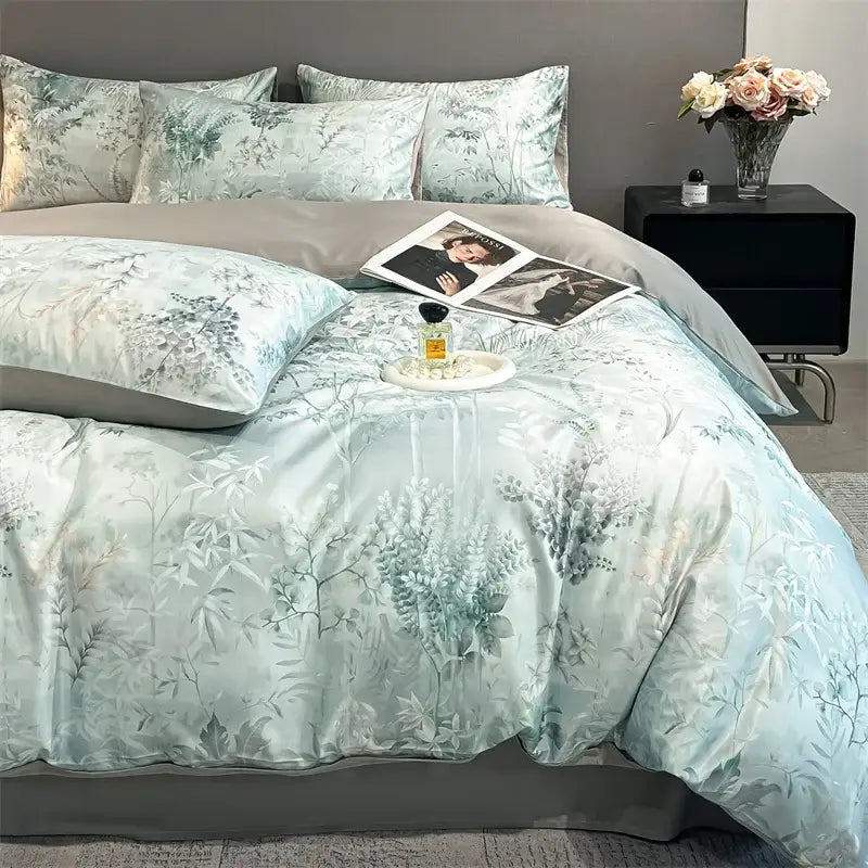 Silk Flower Duvet Set