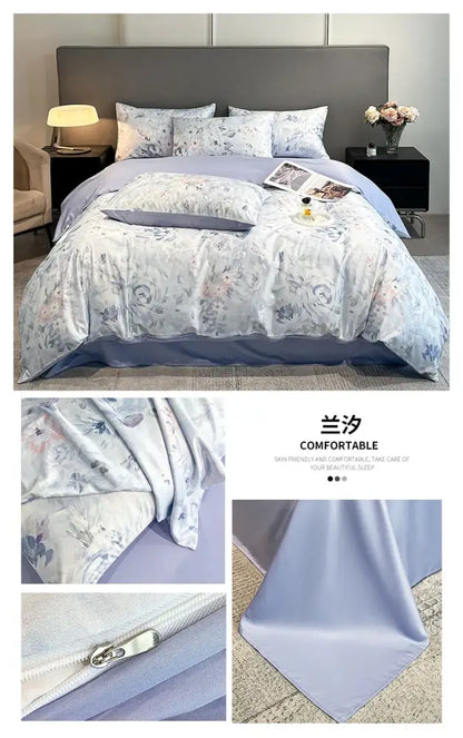 Silk Flower Duvet Set