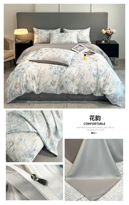 Silk Flower Duvet Set