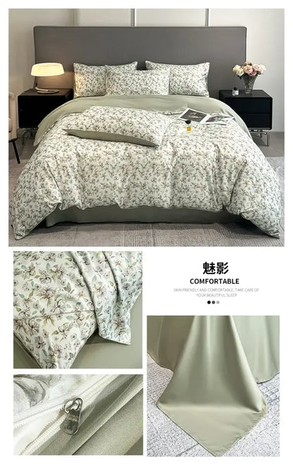 Silk Flower Duvet Set