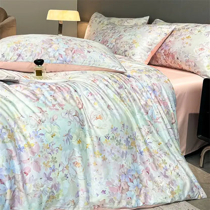 Silk Flower Duvet Set