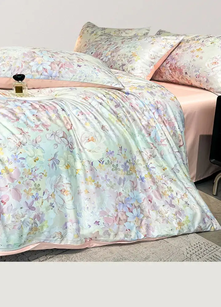 Silk Flower Duvet Set