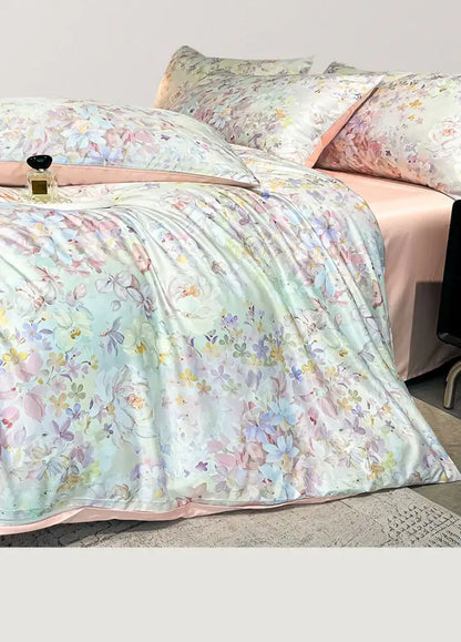 Silk Flower Duvet Set