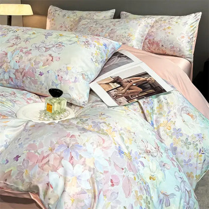 Silk Flower Duvet Set