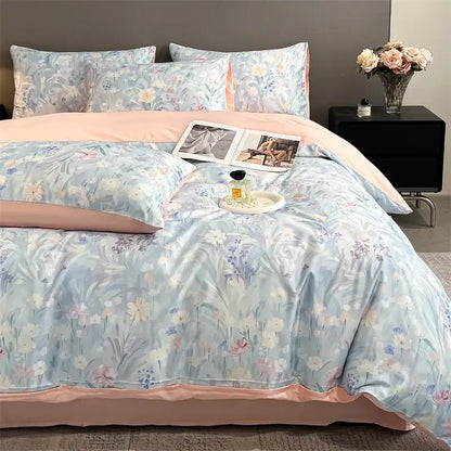 Silk Flower Duvet Set