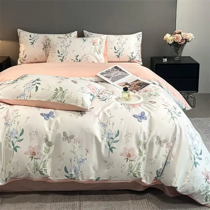 Silk Flower Duvet Set