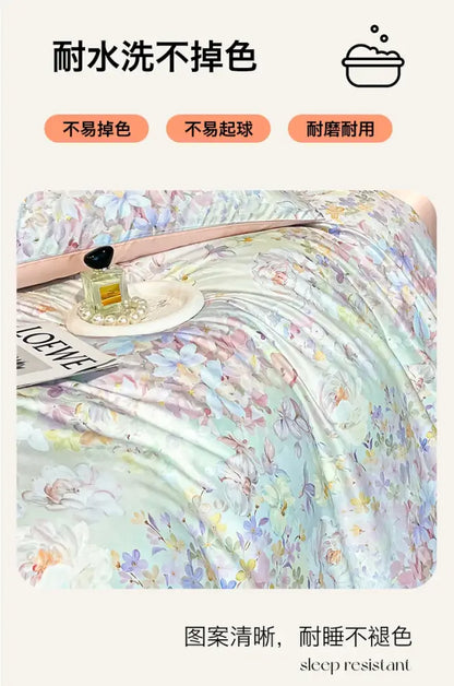 Silk Flower Duvet Set