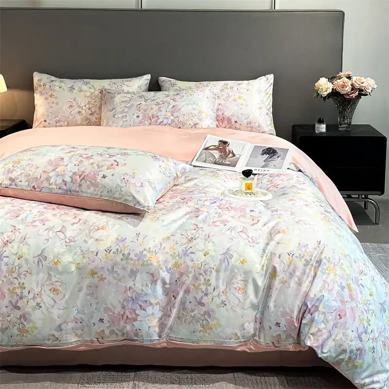 Silk Flower Duvet Set