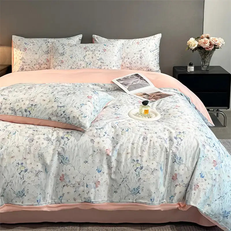 Silk Flower Duvet Set