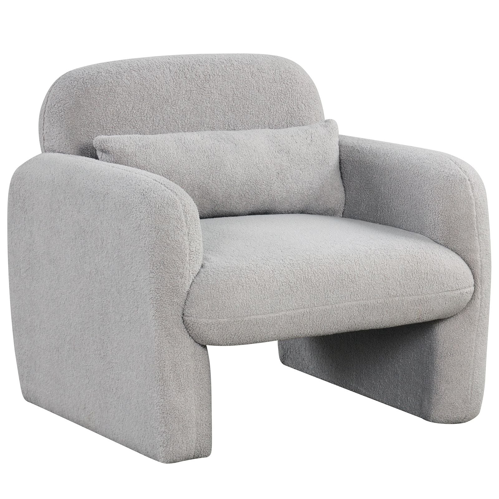 Modern Accent Chair with Waist Pillow and Armrests for Living Room – photo 1 of 27