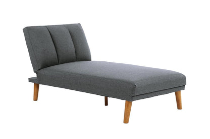 Blue Grey Polyfiber 1pc Adjustable Chaise Bed Living Room Solid wood – photo 2 of 8