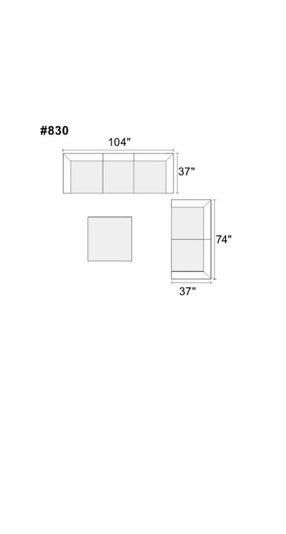 Living Room Furniture Grey Chenille Modular Sofa Set 6pc Set Sofa – photo 6 of 20