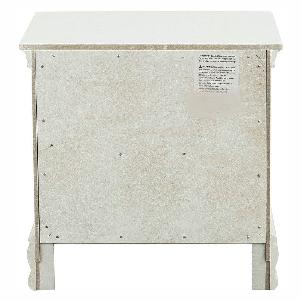 Classic Traditional Style 1pc Nightstand Wood White Finish Dovetail – photo 7 of 7