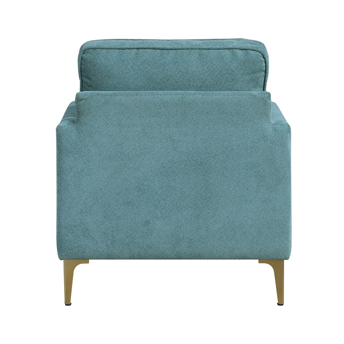Modern Comfort Accent Chair 1pc Peacock Color Chenille Upholstery – photo 8 of 12