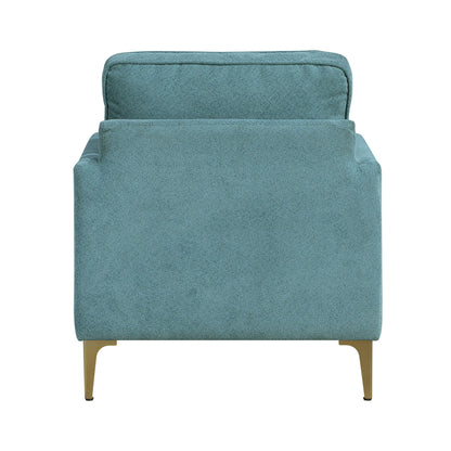Modern Comfort Accent Chair 1pc Peacock Color Chenille Upholstery – photo 8 of 12