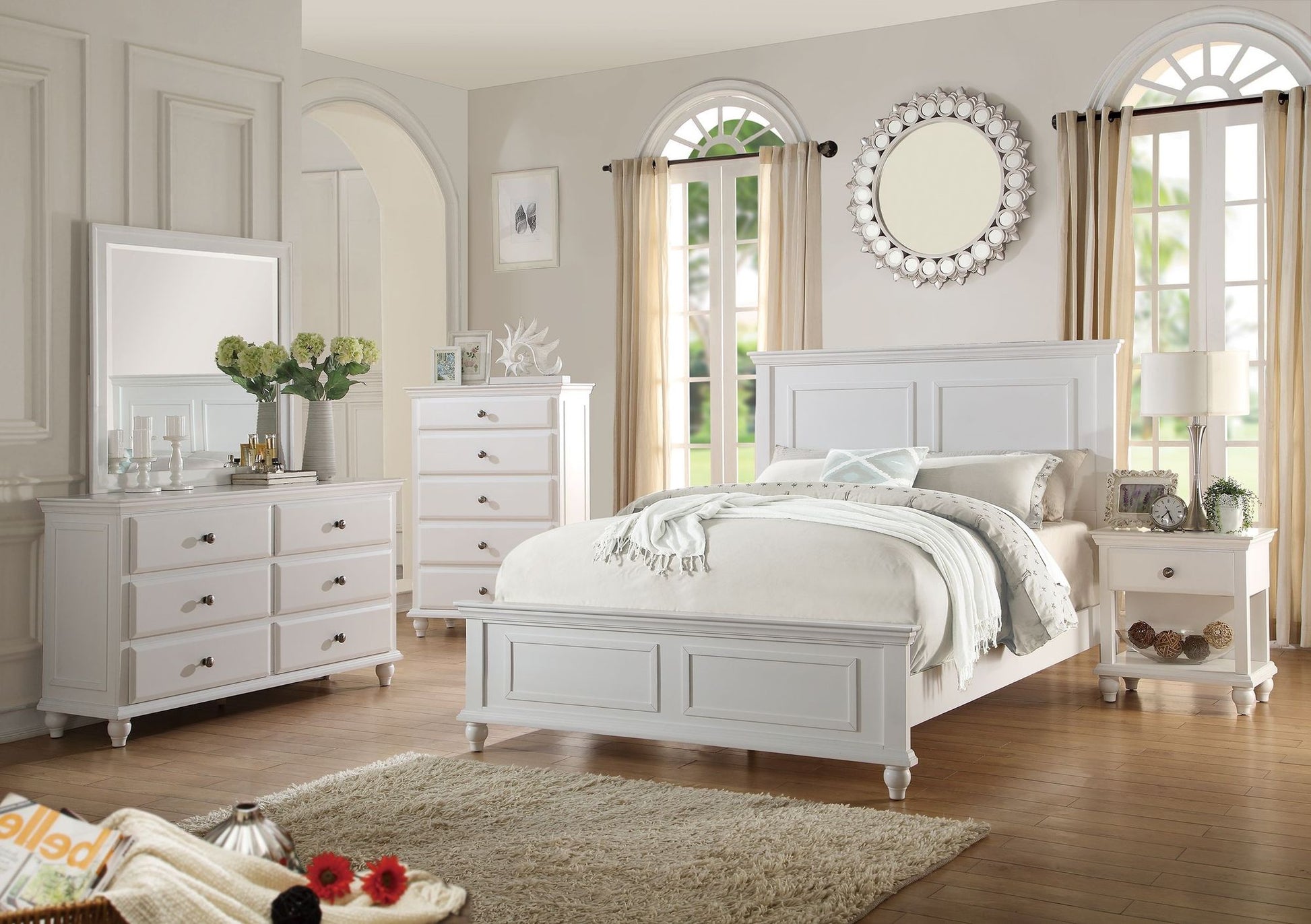 Modern Bedroom Nightstand White Color Wooden 1 Drawers And Shelf Bed – photo 11 of 14