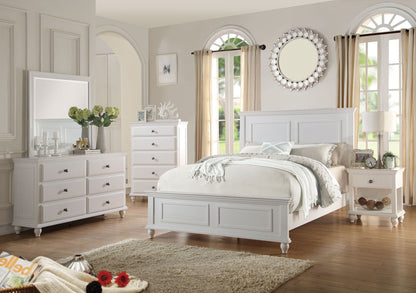 Modern Bedroom Nightstand White Color Wooden 1 Drawers And Shelf Bed – photo 11 of 14