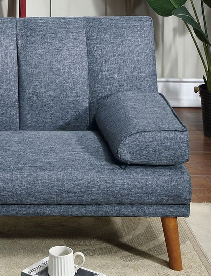 Navy Color Polyfiber 2pc Sectional Sofa Set Living Room Furniture – photo 8 of 17