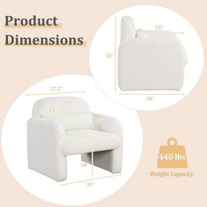 Modern Accent Chair with Waist Pillow and Armrests for Living Room – photo 15 of 27