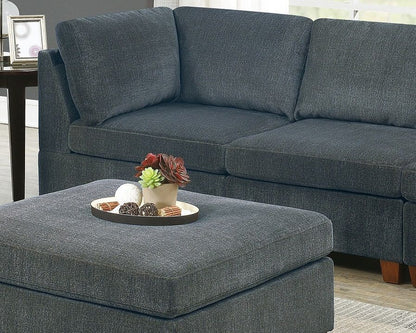 Living Room Furniture Grey Chenille Modular Sofa Set 6pc Set Sofa – photo 4 of 20