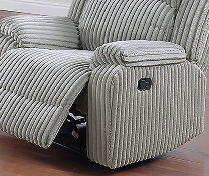 Motion Sofa Loveseat w Console And Recliner Chair Ash Color Fur Like – photo 5 of 20