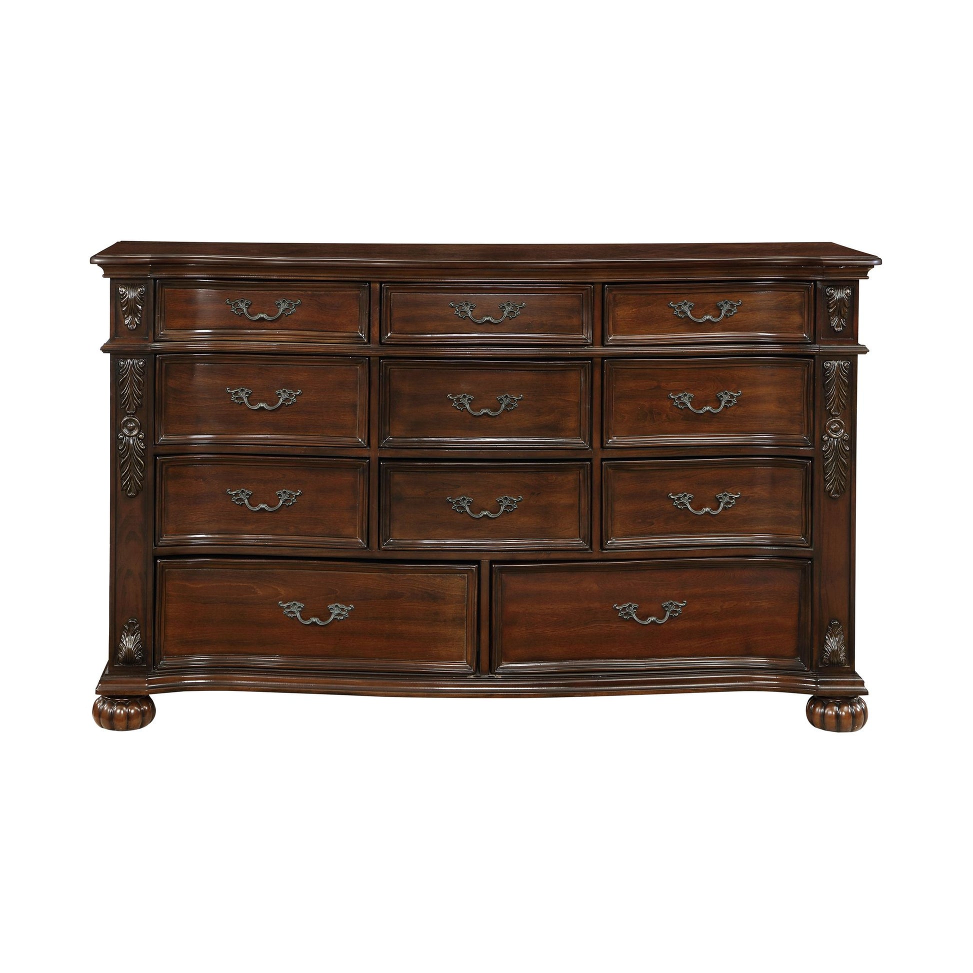 Classic Traditional 1pc Dresser of 11 Drawers Cherry Finish Formal – photo 1 of 6