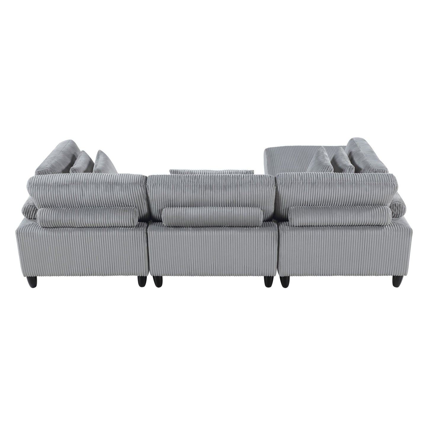 Living Room Furniture 4-Piece Modular Sectional Sofa Set Gray – photo 6 of 20