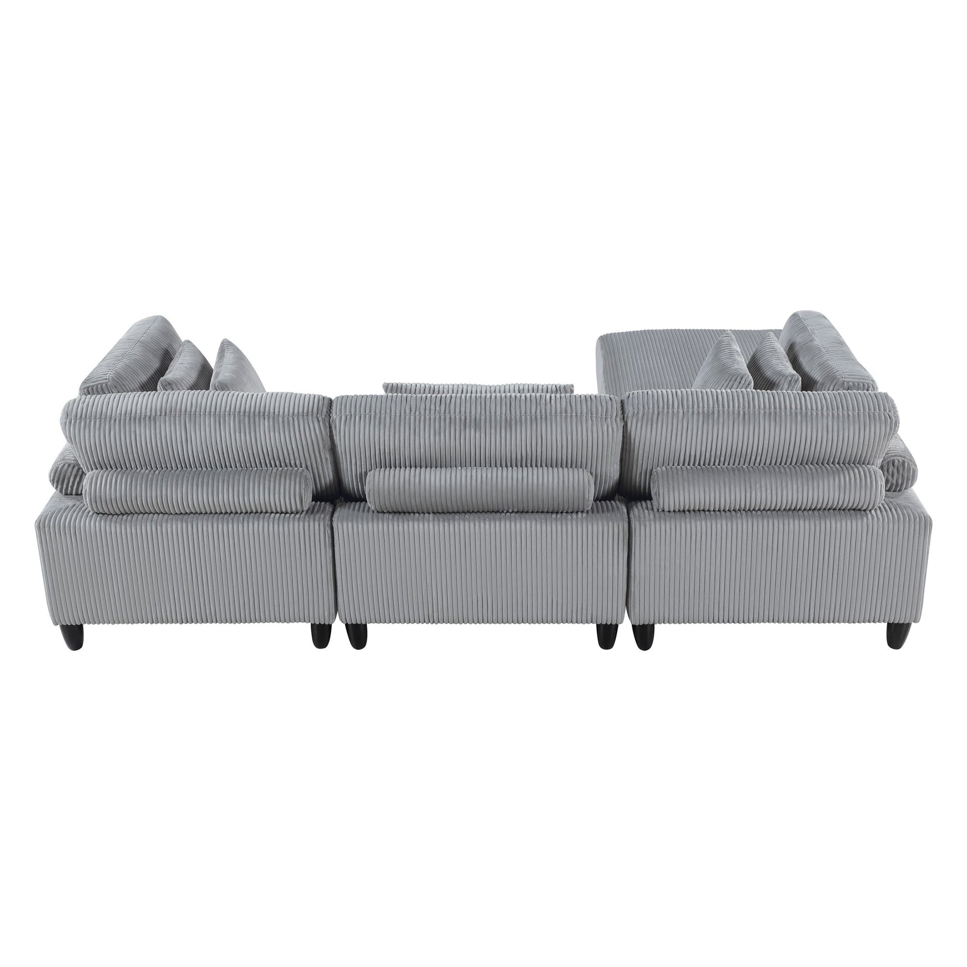 Living Room Furniture 4-Piece Modular Sectional Sofa Set Gray – photo 6 of 20