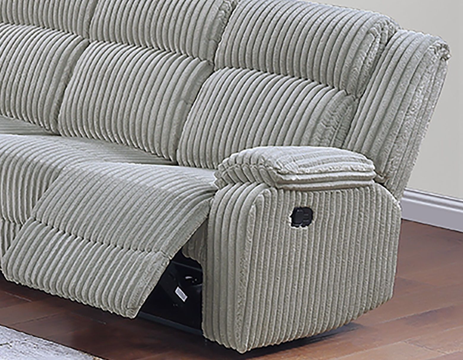 Motion Sofa Loveseat w Console And Recliner Chair Ash Color Fur Like – photo 17 of 20