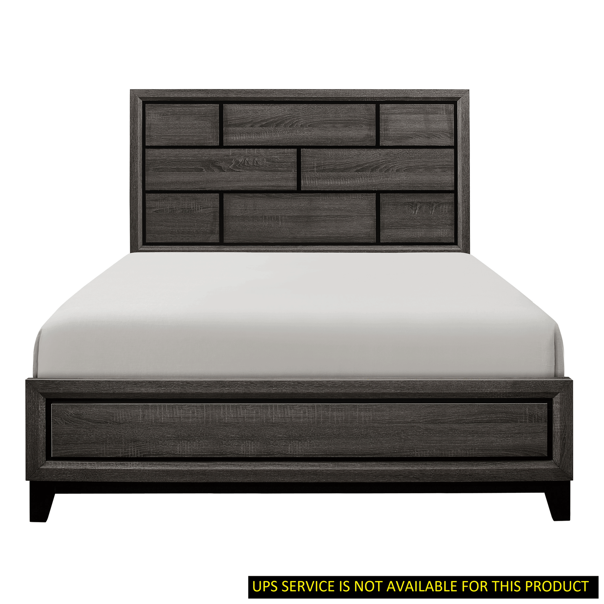 Modern Style Clean Line Design Gray Finish 1pc Queen Size Bed – photo 1 of 6
