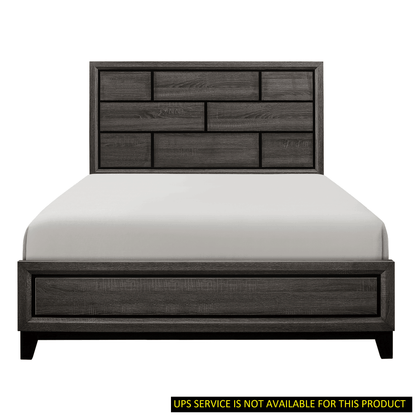 Modern Style Clean Line Design Gray Finish 1pc Queen Size Bed – photo 1 of 6