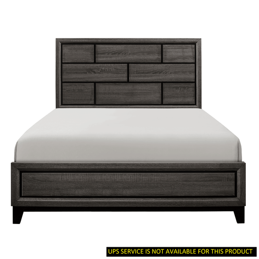 Modern Style Clean Line Design Gray Finish 1pc Queen Size Bed – photo 1 of 6