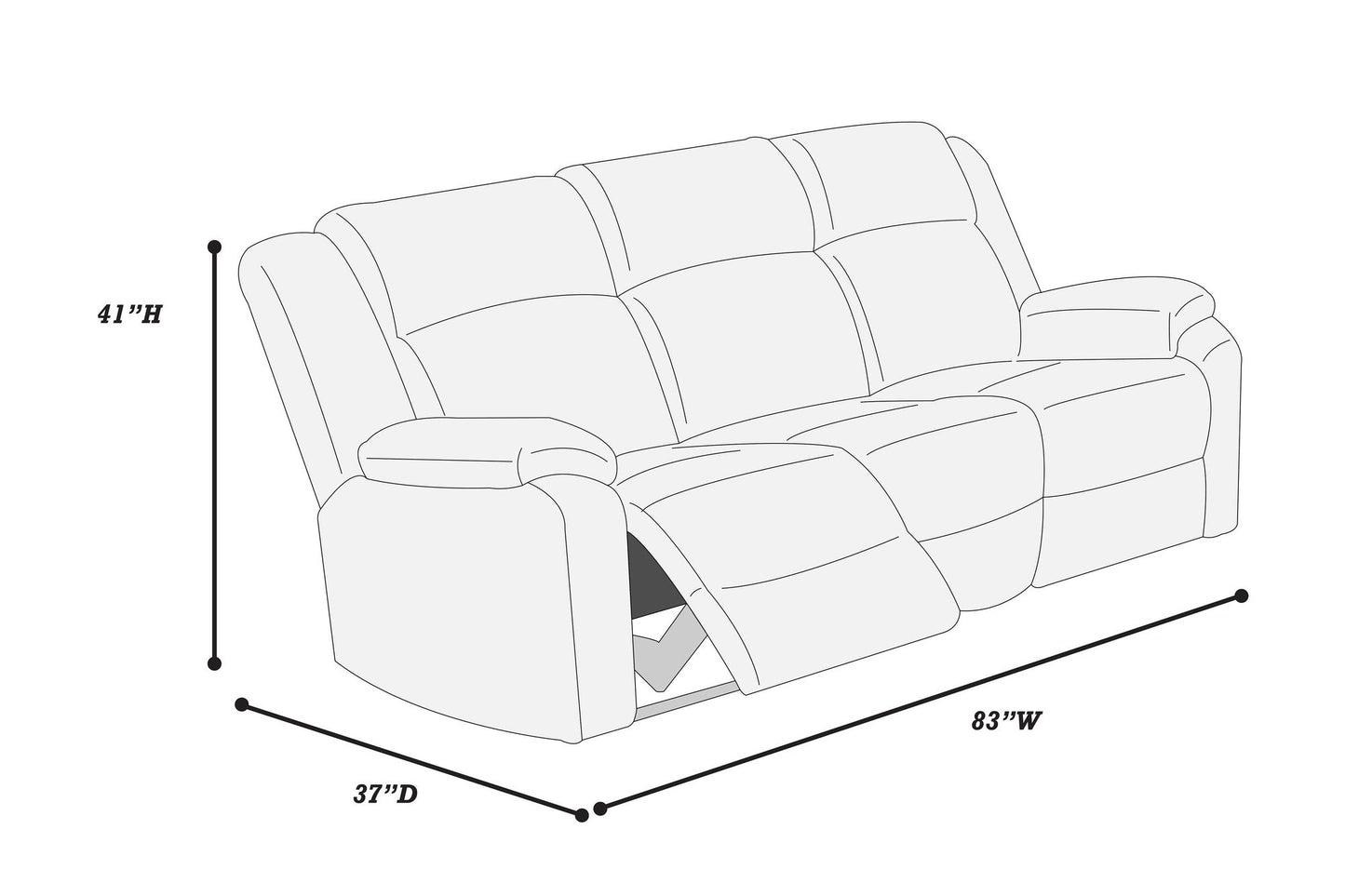 Motion Sofa Loveseat w Console And Recliner Chair Ash Color Fur Like – photo 20 of 20