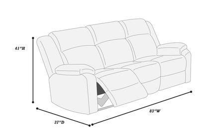 Motion Sofa Loveseat w Console And Recliner Chair Ash Color Fur Like – photo 20 of 20