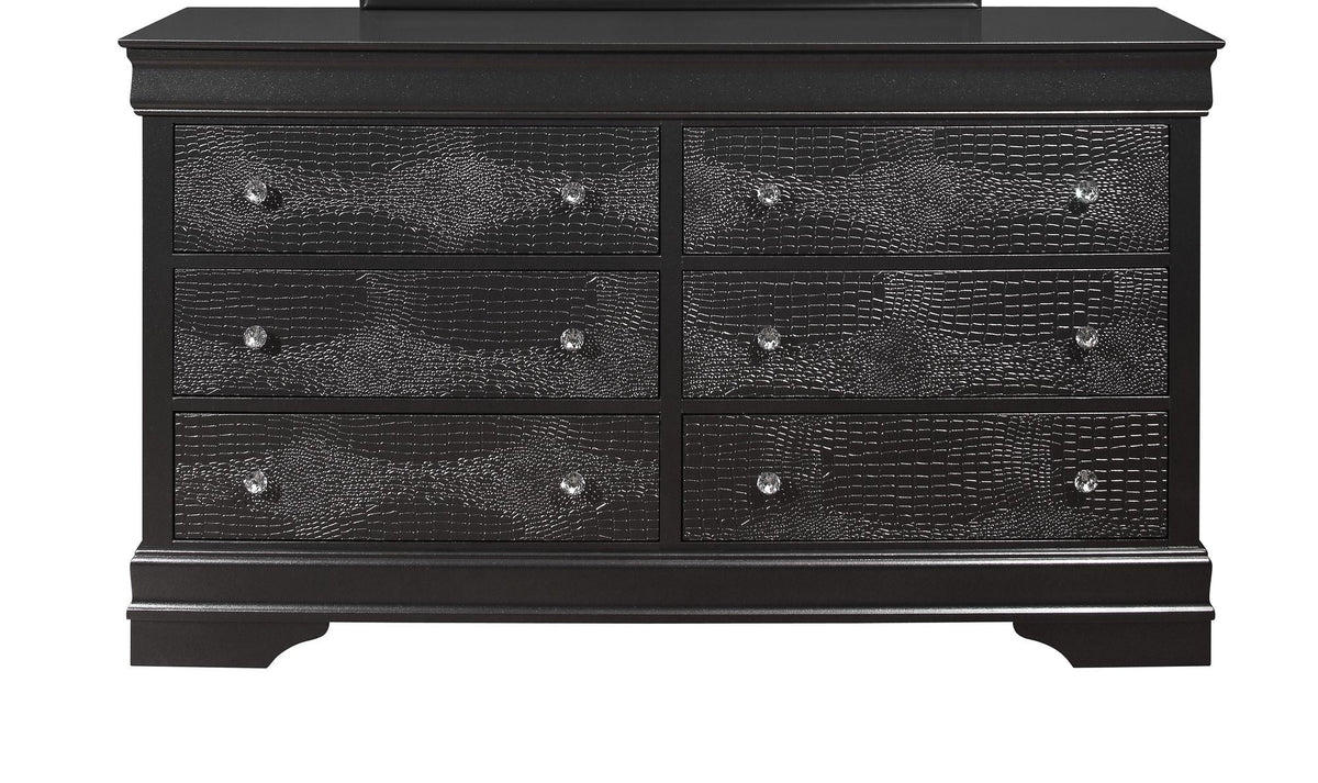 SHAKER CROCODILE METALLIC DRESSER – Grey