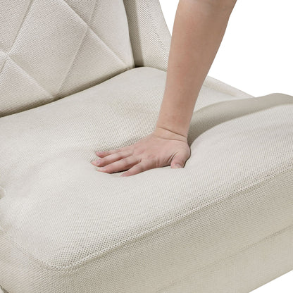 Modern Luxury Taupe Chenille Upholstery Wingback Accent Chair – photo 5 of 11