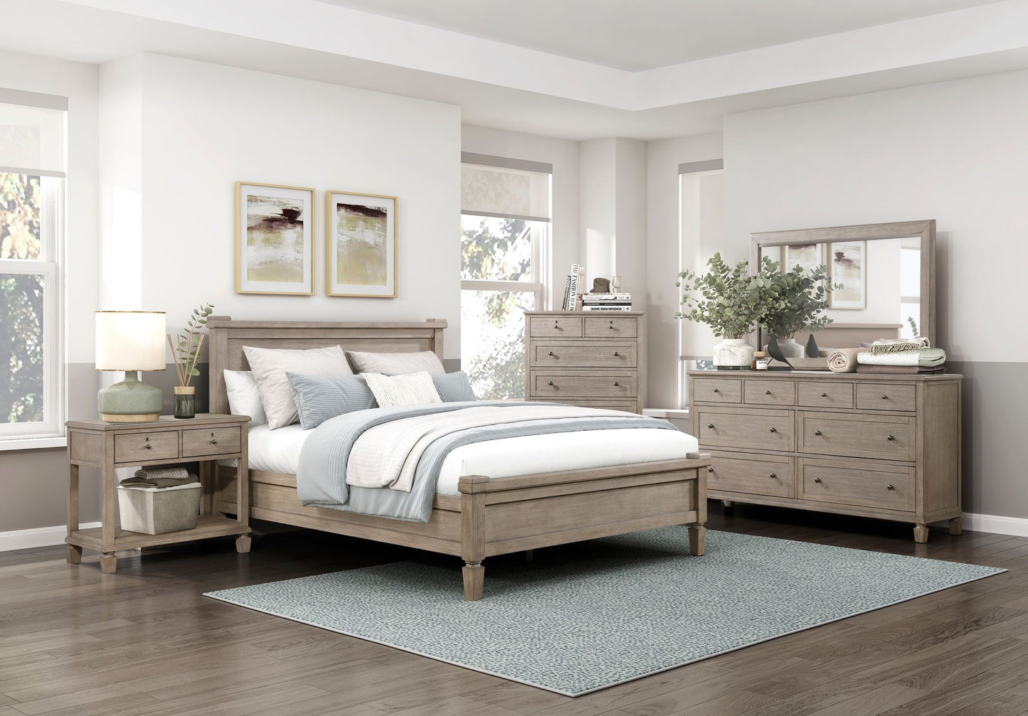 Gray Oak Finish Classic Transitional Bedroom Furniture 1pc Dresser – photo 7 of 11