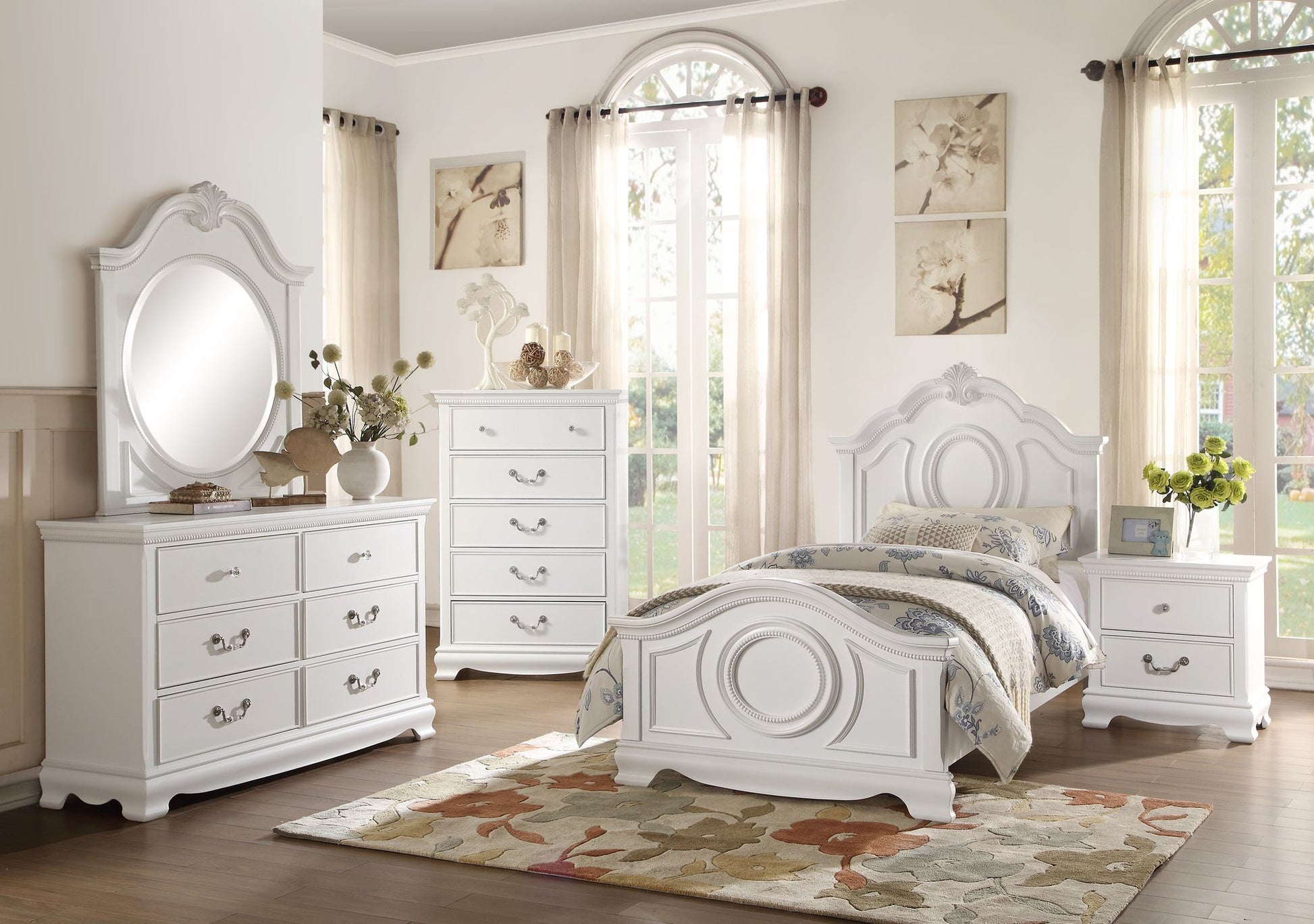 Classic Traditional Style 1pc Nightstand Wood White Finish Dovetail – photo 6 of 7