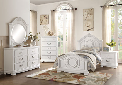 Classic Traditional Style 1pc Nightstand Wood White Finish Dovetail – photo 6 of 7
