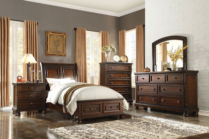 Classic Transitional Dresser of 7 Drawers Brown Cherry Finish Birch – photo 7 of 7