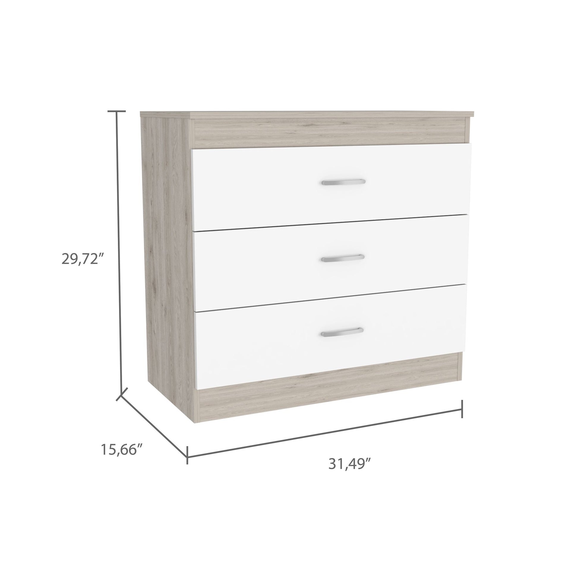 Bethage 3-Drawer Dresser White – photo 5 of 7