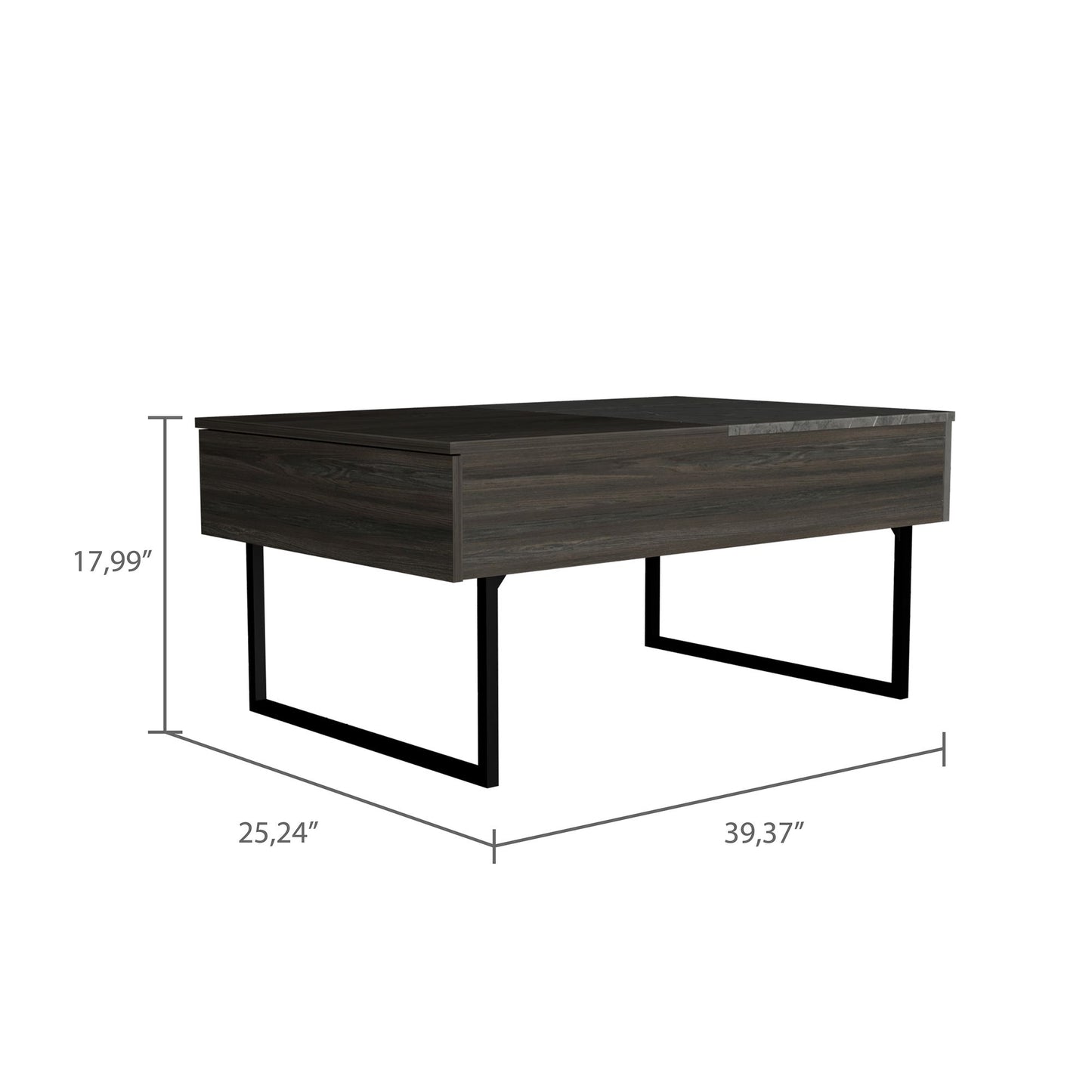 Westover Rectangle Lift Top Coffee Table Carbon Espresso and Onyx – photo 5 of 7