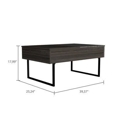 Westover Rectangle Lift Top Coffee Table Carbon Espresso and Onyx – photo 5 of 7
